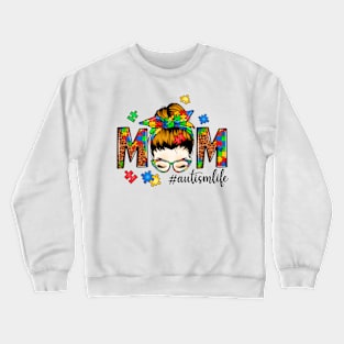 Autism mom Autism Awareness Gift for Birthday, Mother's Day, Thanksgiving, Christmas Crewneck Sweatshirt